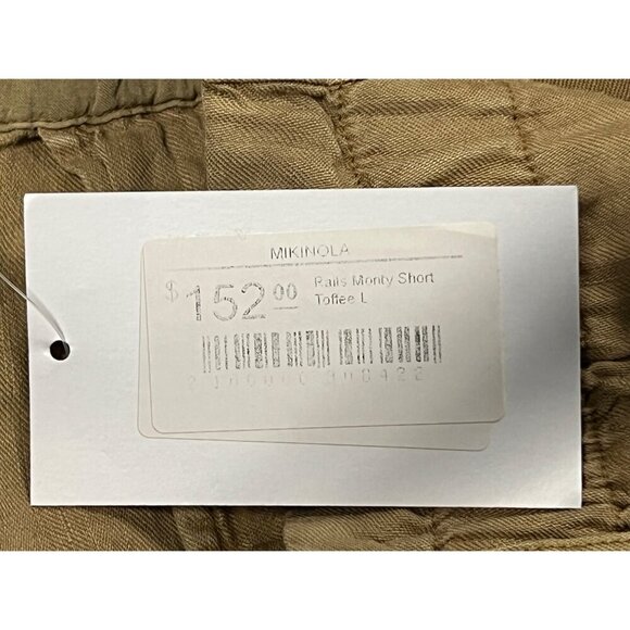 Rails Monty Toffee High Waist Paperbag Linen Short Buttonfly Large L Pocket New - Picture 10 of 12